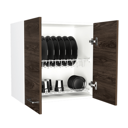 Gabinete Superior Nimora Blanco Y Coñac 60 Cm