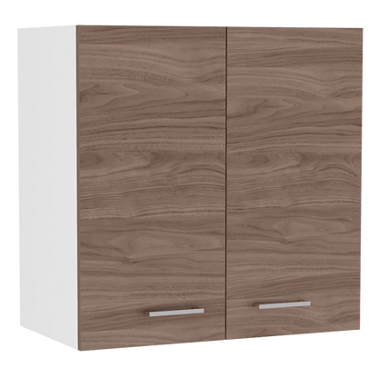 Gabinete Superior Ruxeu Castaño Y Blanco 60 Cm