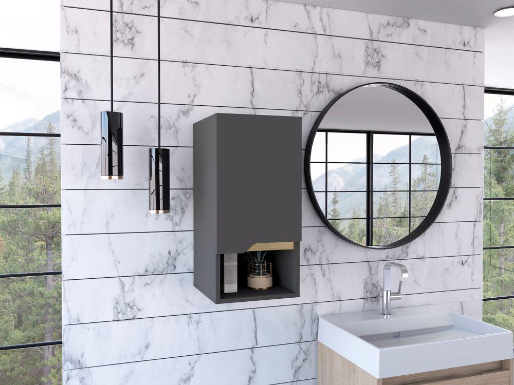 Gabinete De Baño Arinor Plomo Y Duna