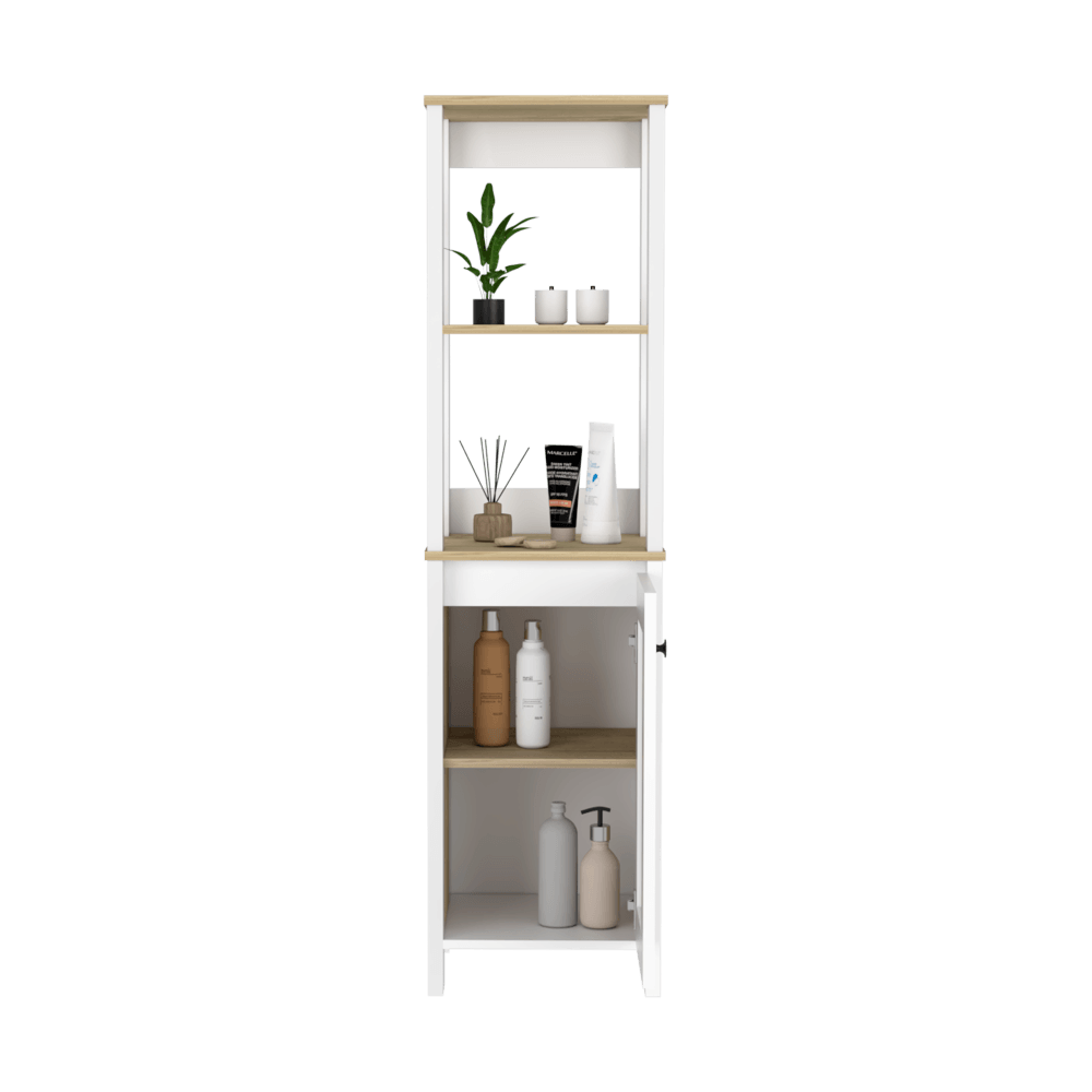 Gabinete De Baño Lianor  Blanco   Y Duna