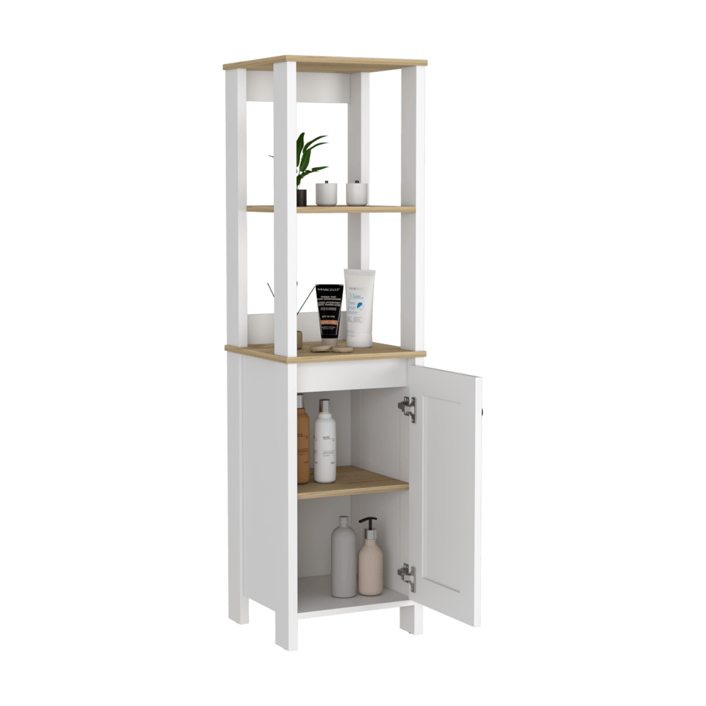 Gabinete De Baño Lianor  Blanco   Y Duna