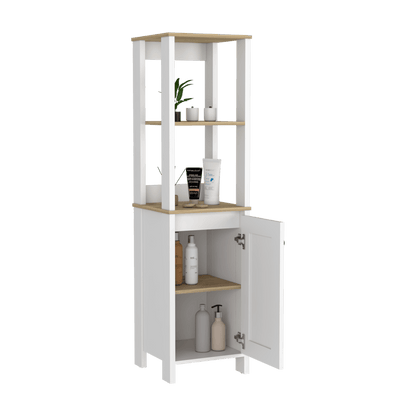 Gabinete De Baño Lianor  Blanco   Y Duna