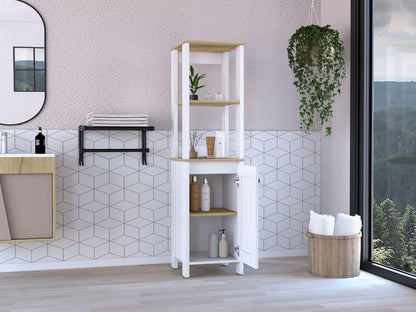 Gabinete De Baño Lianor  Blanco   Y Duna