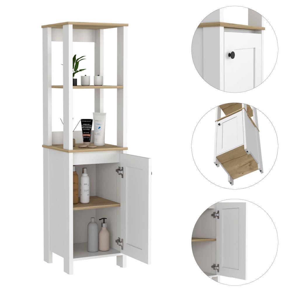 Gabinete De Baño Lianor  Blanco   Y Duna