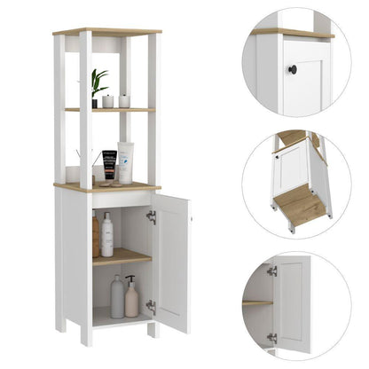 Gabinete De Baño Lianor  Blanco   Y Duna
