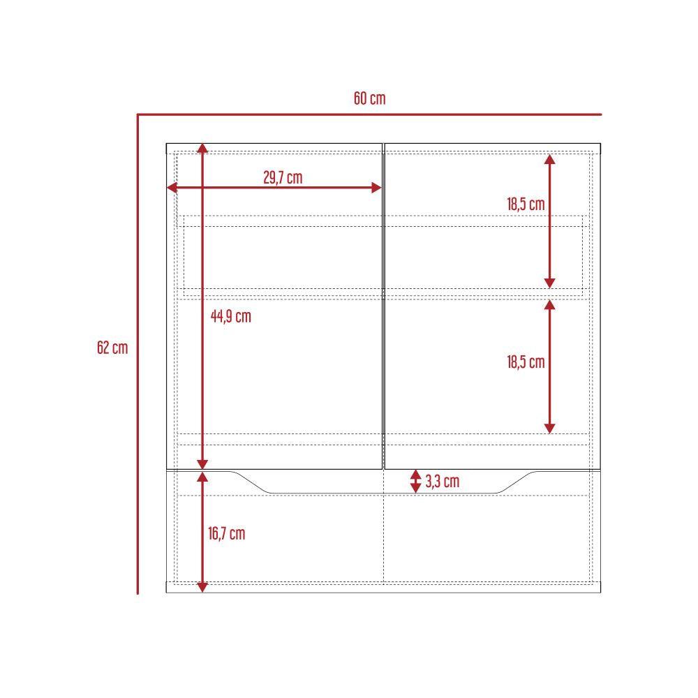 Mueble De Pared Para Baño Arinor  Plomo + Duna