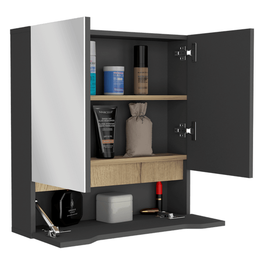 Gabinete De Baño Jerali Plomo Y Duna B