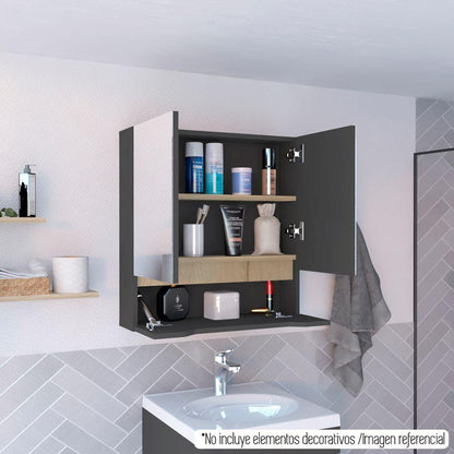 Gabinete De Baño Jerali Plomo Y Duna B