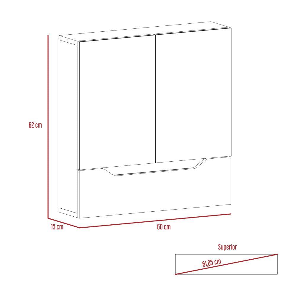 Mueble De Pared Para Baño Arinor  Plomo + Duna