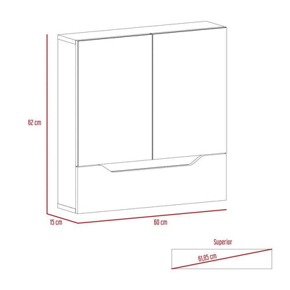 Mueble De Pared Para Baño Arinor  Plomo + Duna