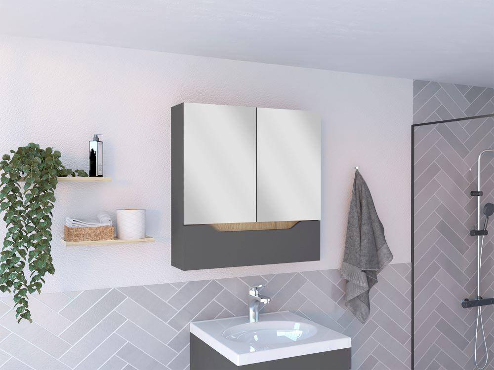 Gabinete De Baño Jerali Plomo Y Duna B