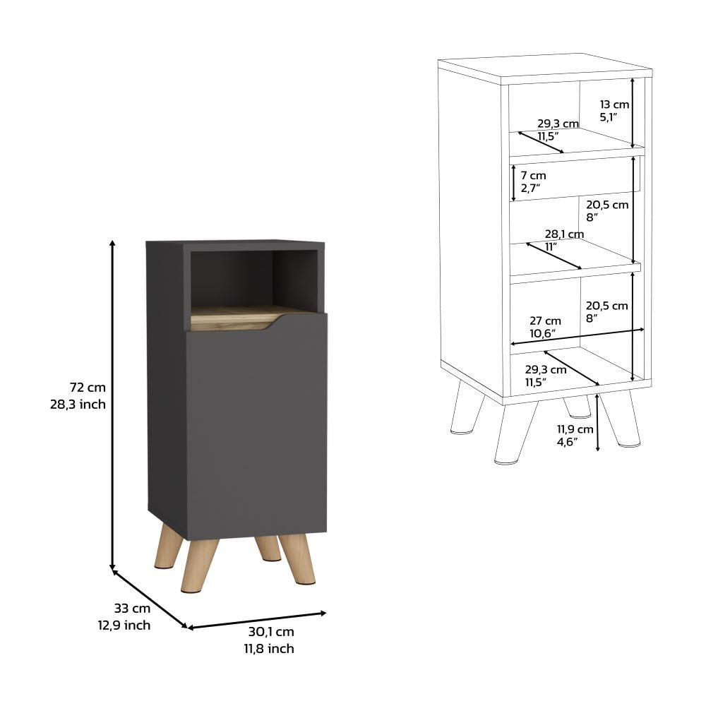 Gabinete De Baño Jerali Plomo Y Duna