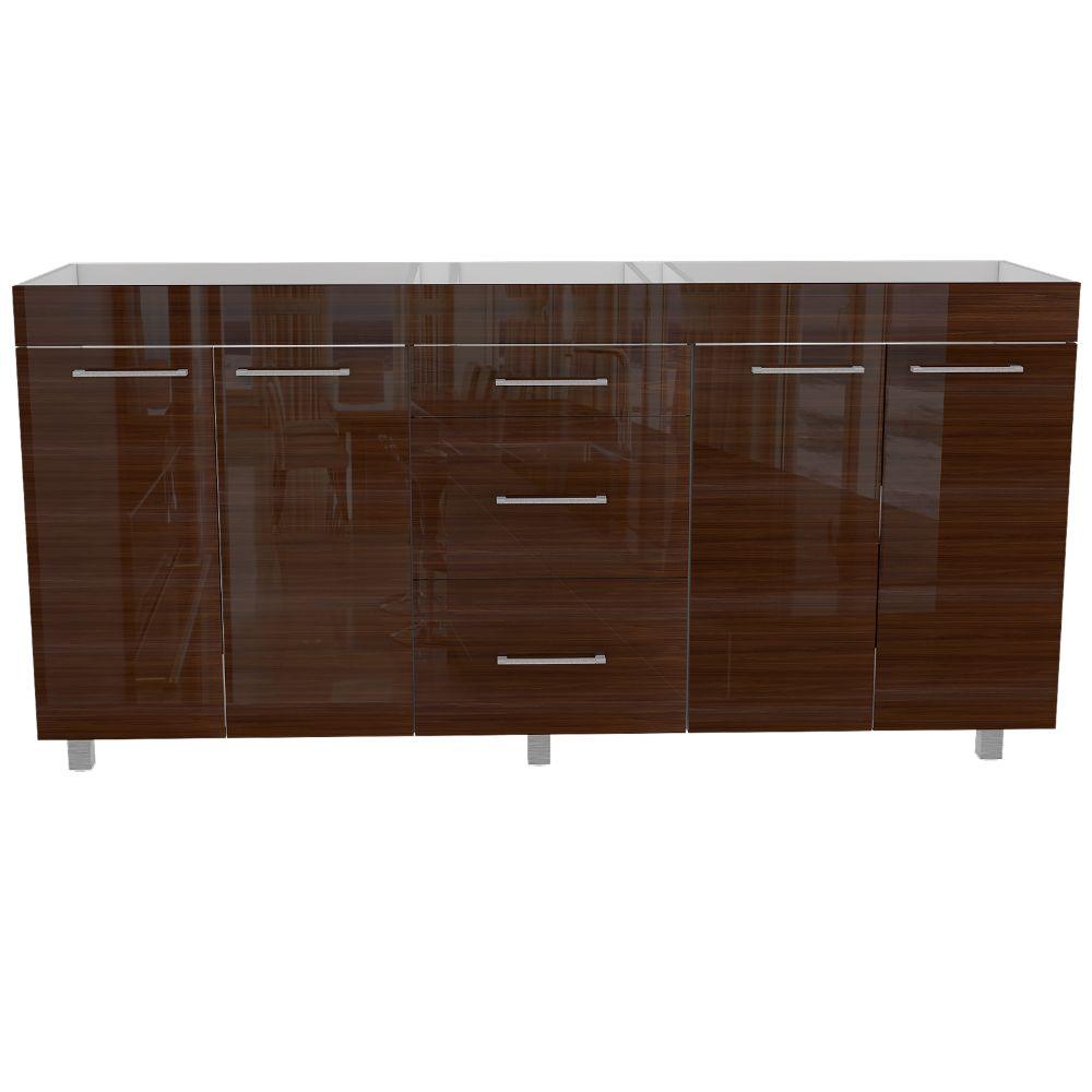 Gabinete Inferior Mok Coñac Y Blanco 180 Cm