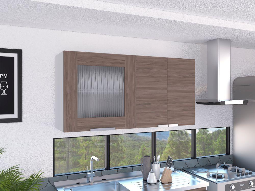 Gabinete Superior Nimora Blanco Y Coñac 120 Cm