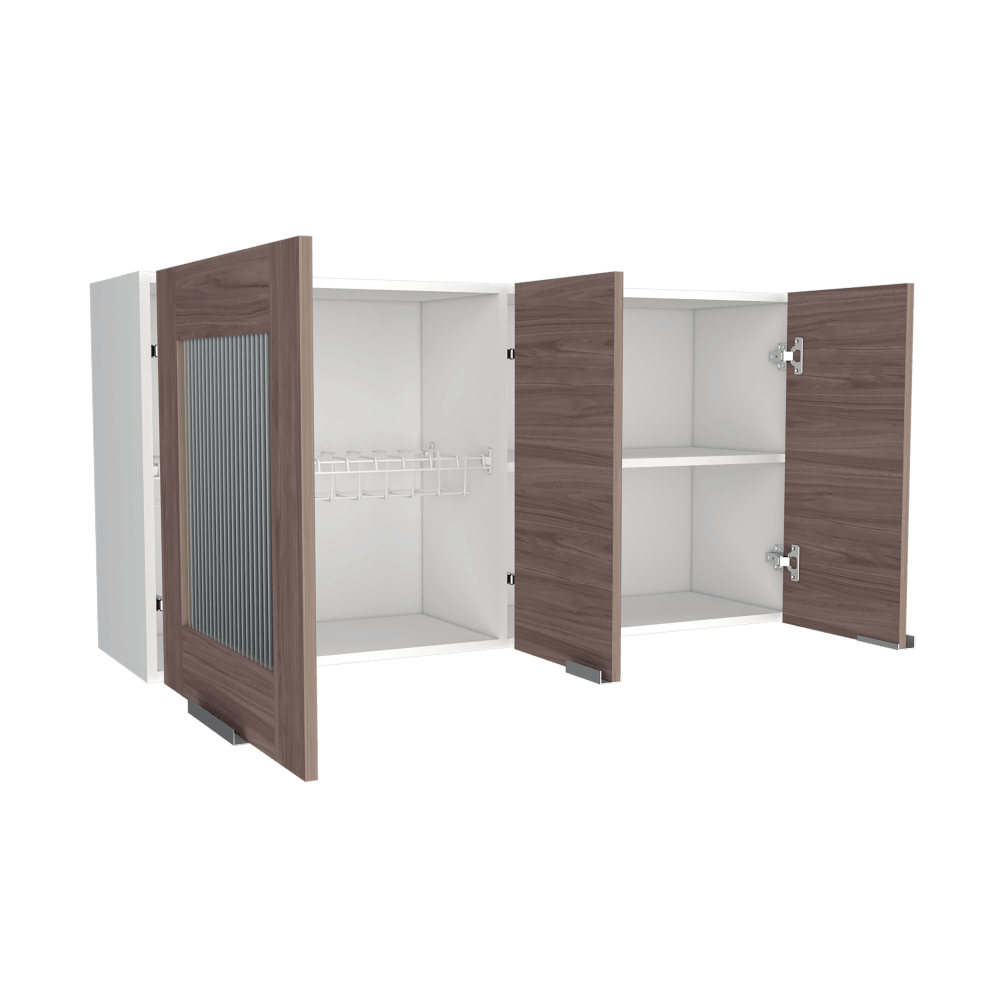 Gabinete Superior Nimora Blanco Y Coñac 120 Cm