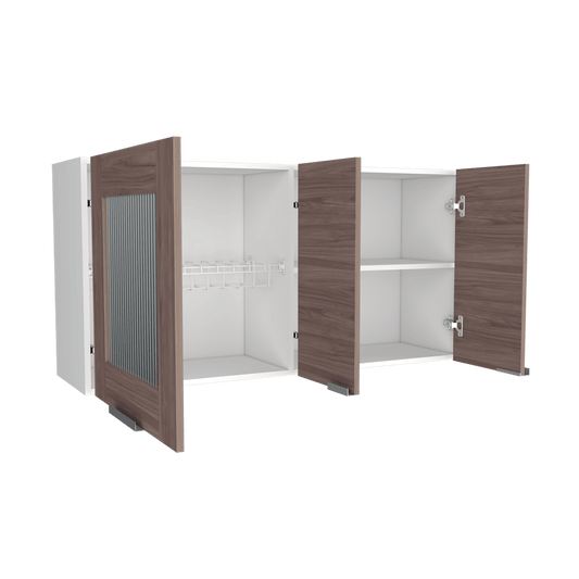 Gabinete Superior Nimora Blanco Y Coñac 120 Cm