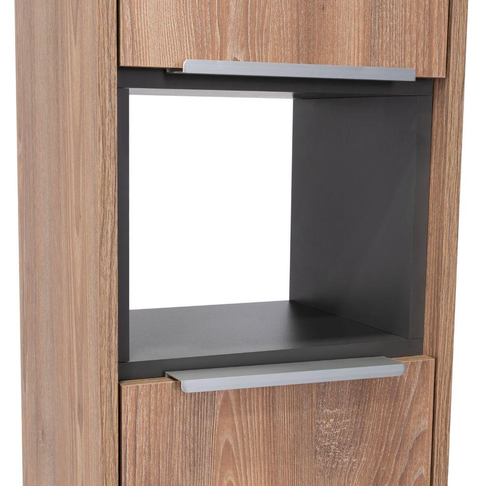 Gabinete De Baño Otoko Miel Y Plata Oscuro