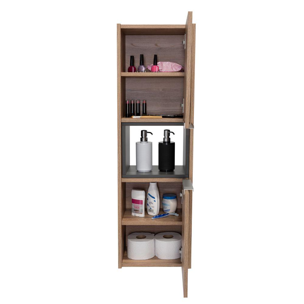 Gabinete De Baño Otoko Miel Y Plata Oscuro