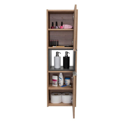 Gabinete De Baño Otoko Miel Y Plata Oscuro