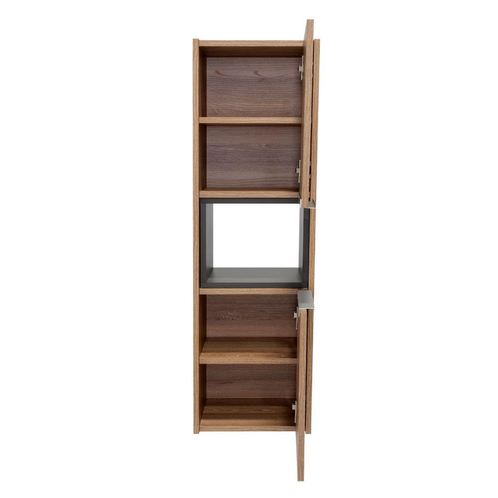 Gabinete De Baño Otoko Miel Y Plata Oscuro