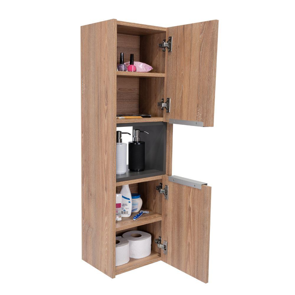 Gabinete De Baño Otoko Miel Y Plata Oscuro