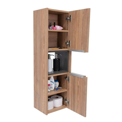 Gabinete De Baño Otoko Miel Y Plata Oscuro