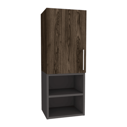Mueble Auxiliar De Baño Norvia  Coñac Y Plomo