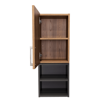 Mueble Auxiliar De Baño Norvia  Miel Y Plomo