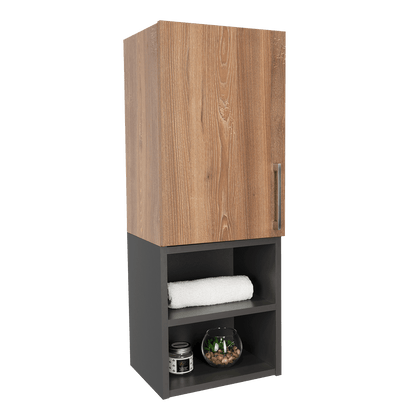 Mueble Auxiliar De Baño Norvia  Miel Y Plomo