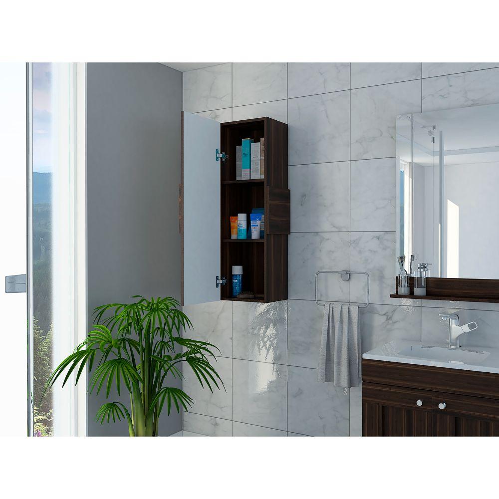 Gabinete De Baño Orvani Caoba Y Blanco