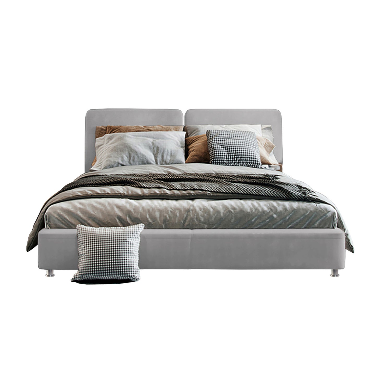 Cama Semidoble Gabor  Gris Perla