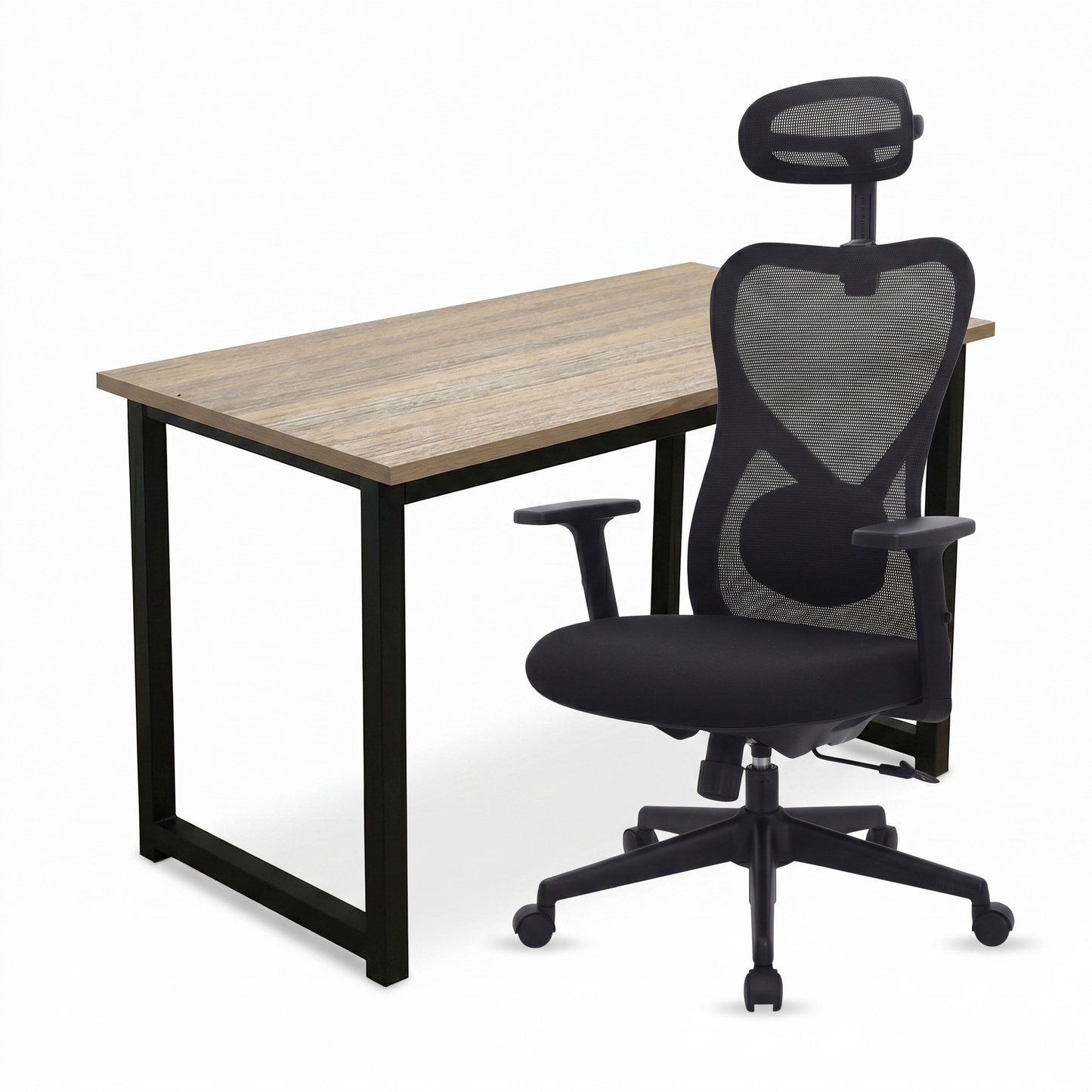 Combo Escritorio Industry + Silla de Oficina Burgo Presidente