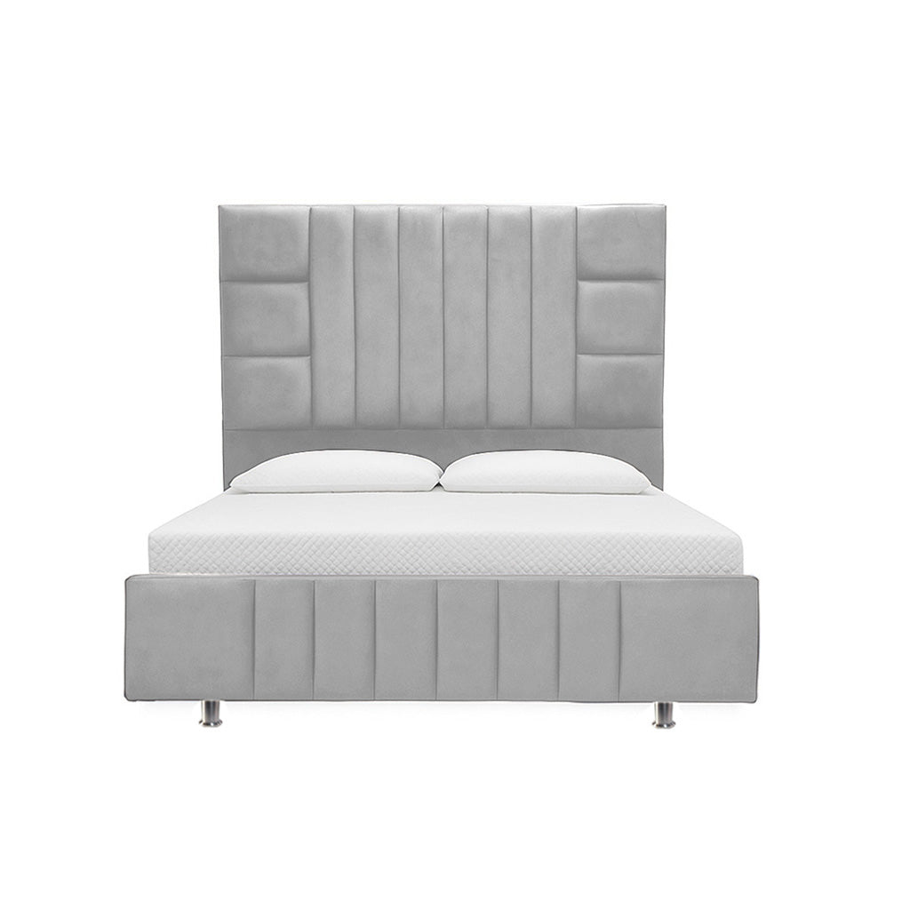 Cama Semidoble Fiora  Gris Perla
