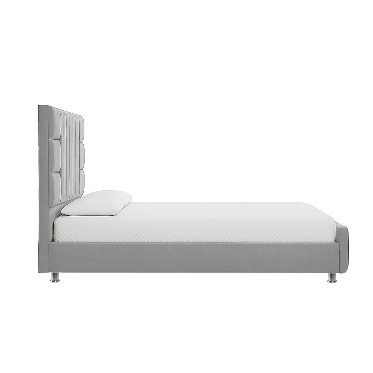 Cama Semidoble Fiora  Gris Perla