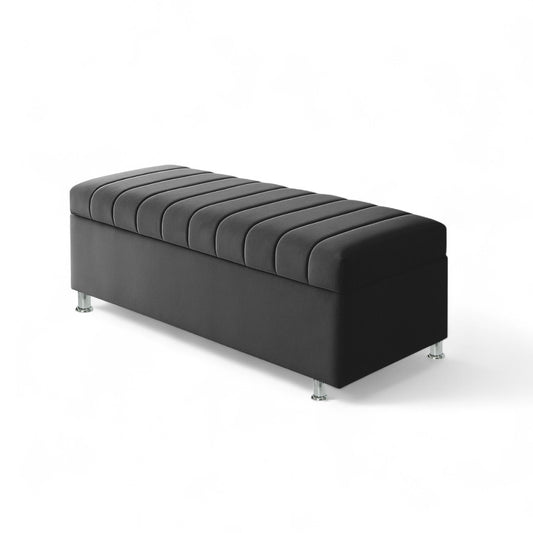 Puff Baul Japan Queen Gris Plata