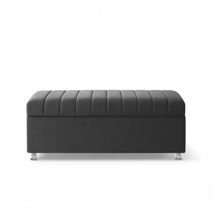 Puff Baul Japan Queen Gris Plata