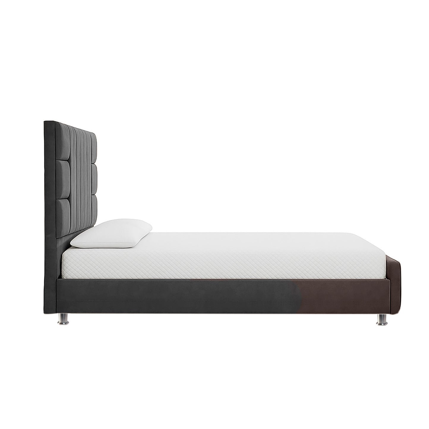 Cama Queen Fiora  Gris Plomo