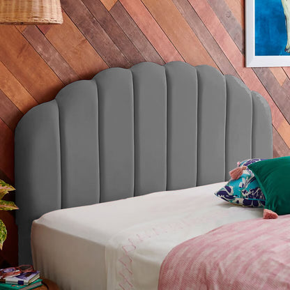 Base Cama con Espaldar Semidoble Infantil Coral  gris plomo