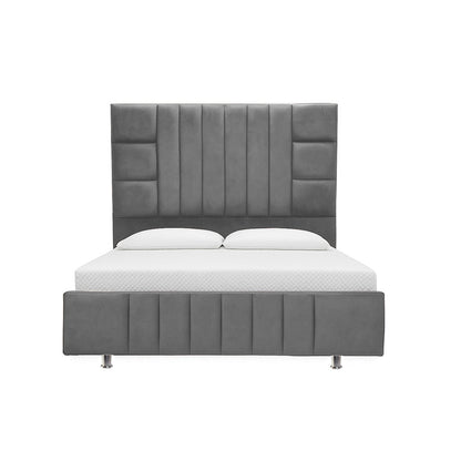 Cama King Fiora  Gris Plata