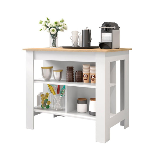 Mesa Auxiliar Nylbo Blanco Y Rovere
