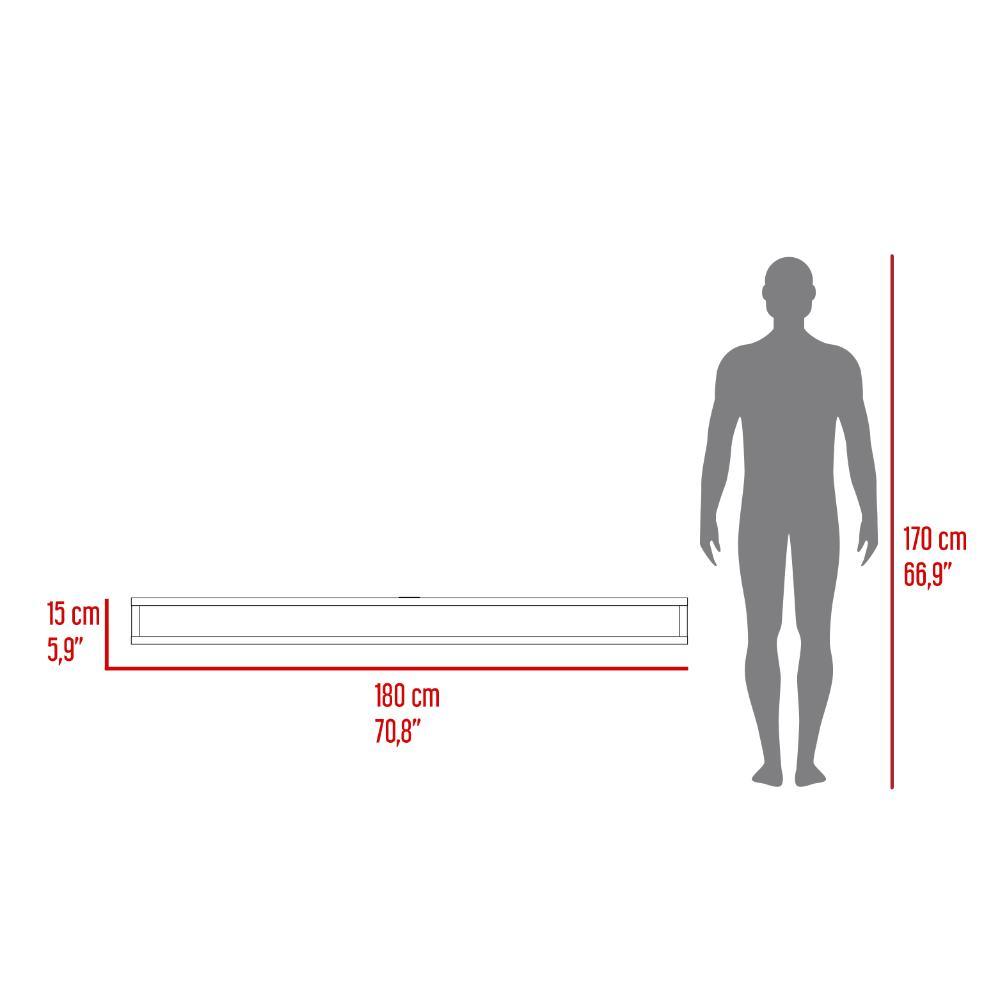 Mesa Para Tv Flotante Rilfel, Fresno Europeo, Con Un Diseño Contemporáneo