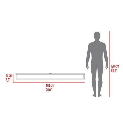 Mesa Para Tv Flotante Rilfel, Fresno Europeo, Con Un Diseño Contemporáneo