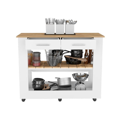 Isla De Cocina Serima  Blanco Macadamia