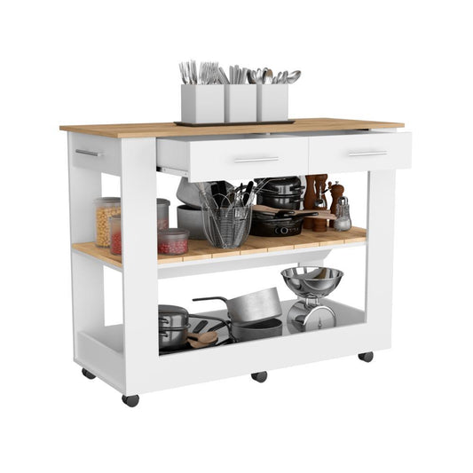 Isla De Cocina Serima  Blanco Macadamia