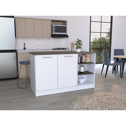 Barra De Cocina Reginne Blanco Y Coñac