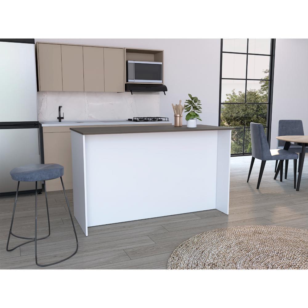 Barra De Cocina Reginne Blanco Y Coñac