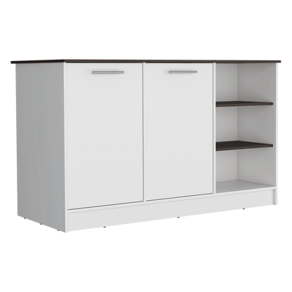 Barra De Cocina Reginne Blanco Y Coñac