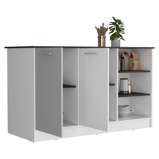 Barra De Cocina Reginne Blanco Y Coñac