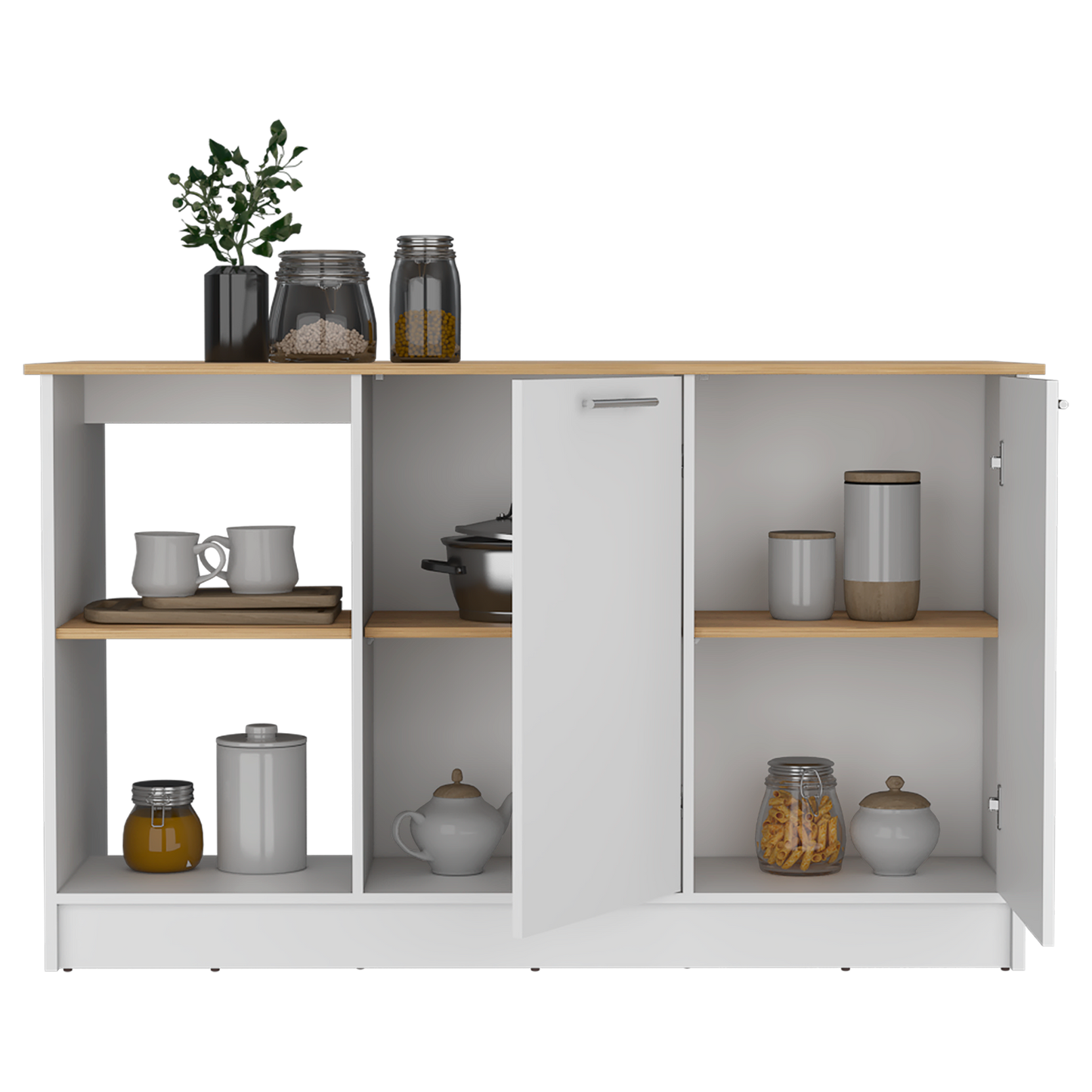Isla De Cocina Halira  Blanco Macadamia