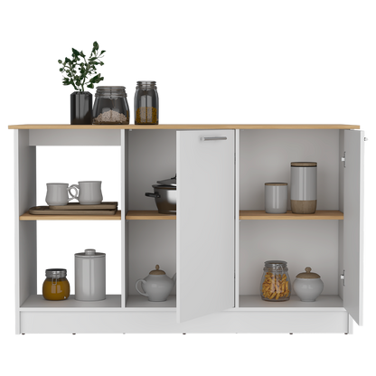 Isla De Cocina Halira  Blanco Macadamia